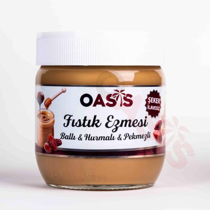 Ballı, Hurmalı ve Pekmezli Fıstık Ezmesi